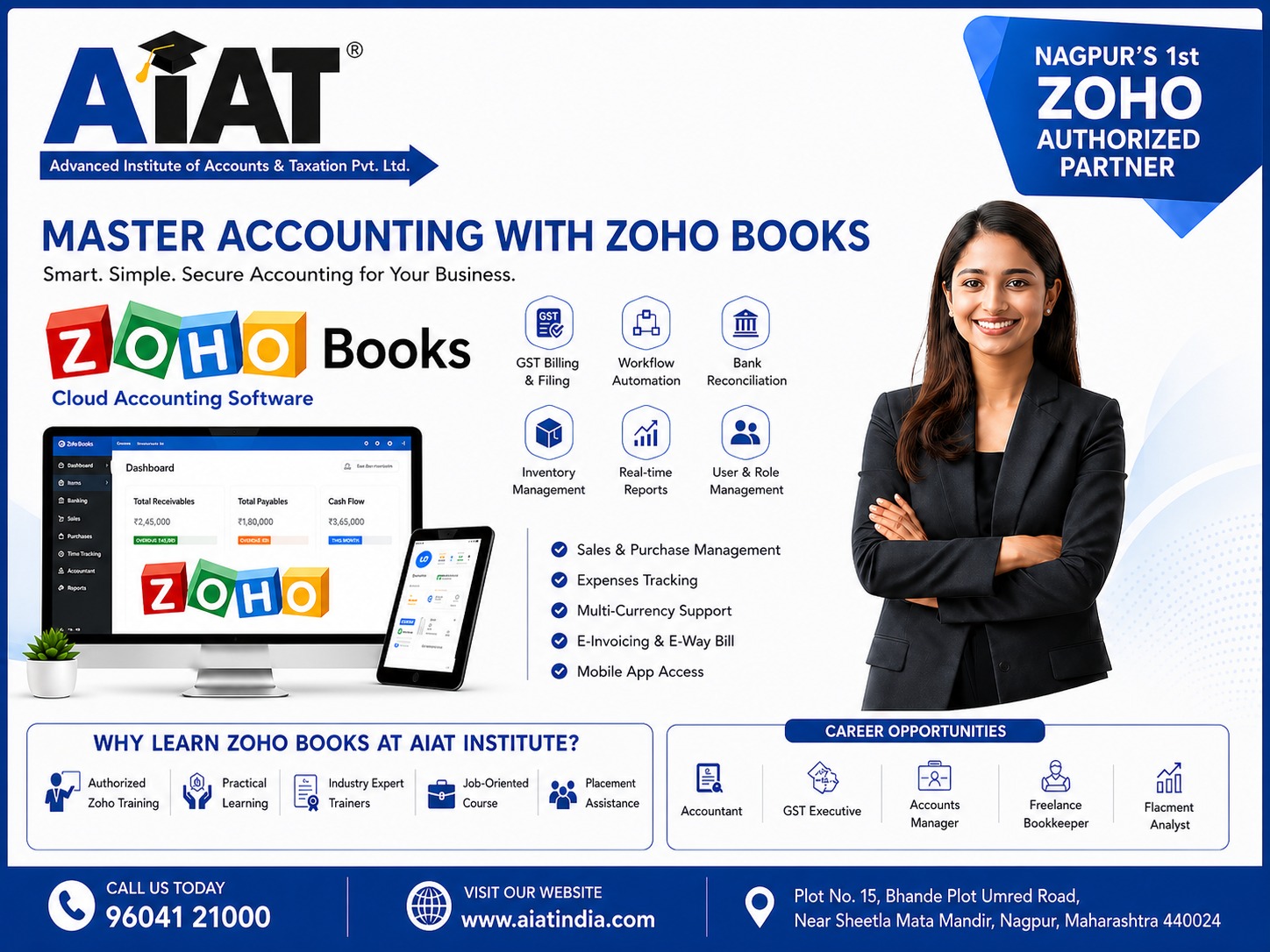 Master Accounting with Zoho Books – Learn with AIAT Institute Nagpur